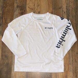 Columbia White Long Sleeve Performance Shirt XS (6-7)